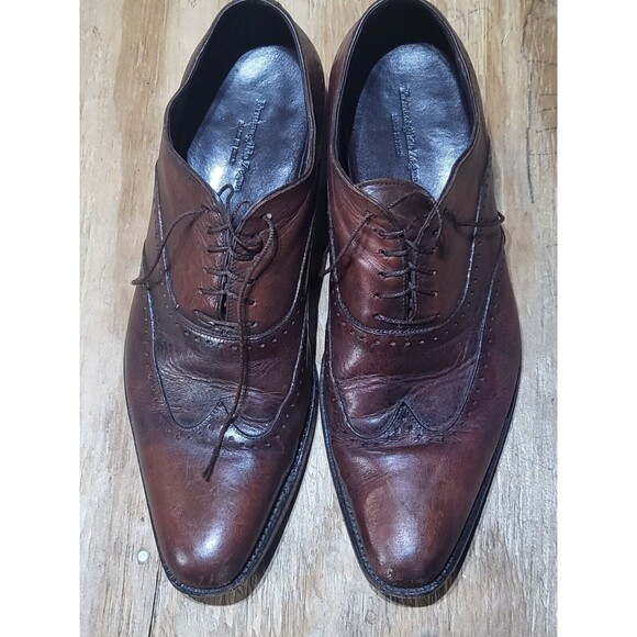 ermenegildo zegna  Wingtip Leather oxford dress shoes men 9D brown main image 2